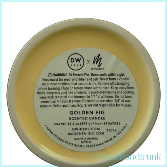 ✨VERY RARE COLLECTABLE ✨RAE DUNN Golden Fig Scented Dog Ma Candle 13.3 OZ - Picture 4 of 4